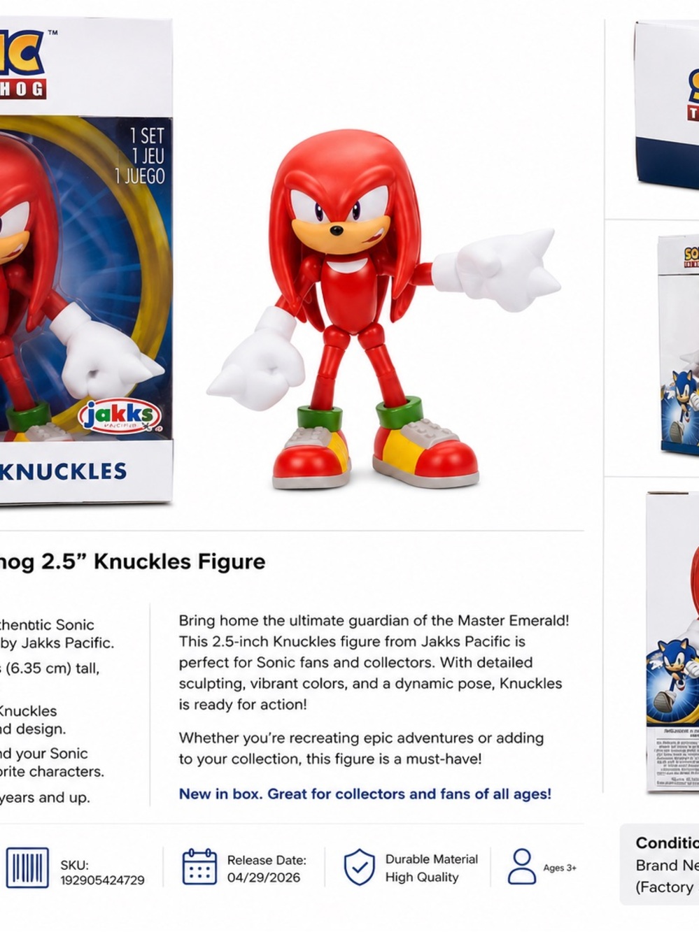 Knuckles Action Figure - Red